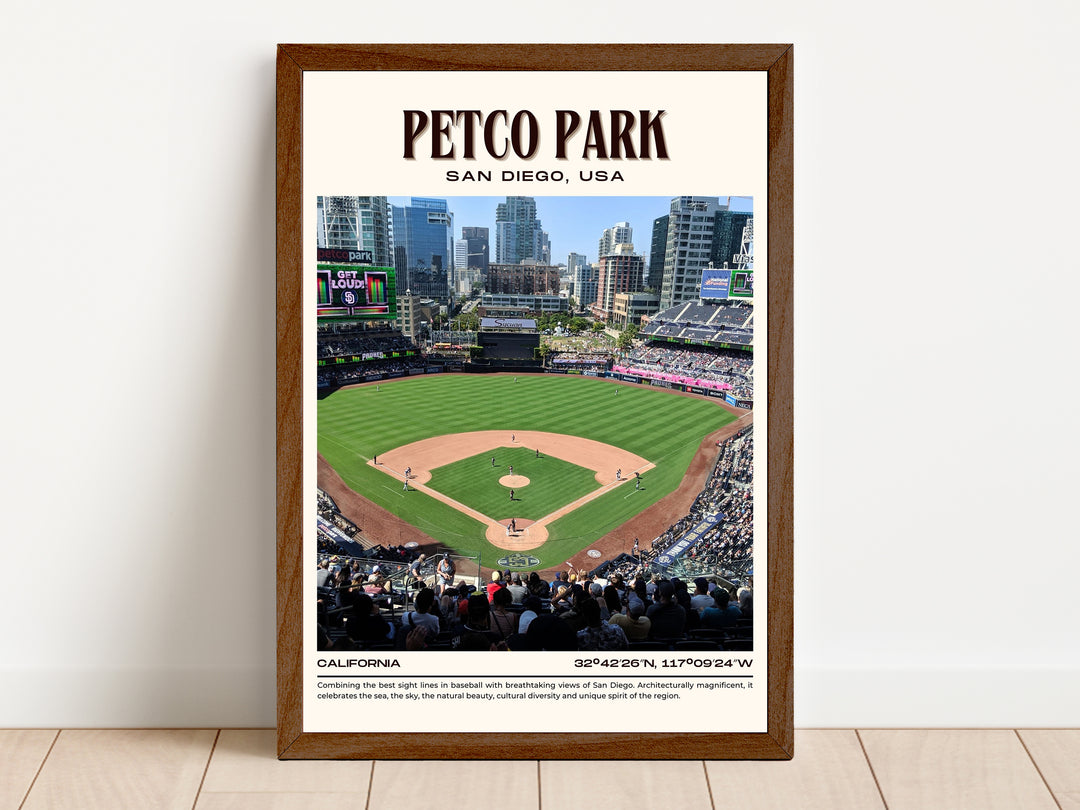 Petco Park Stadium Baseball Retro Wall Art