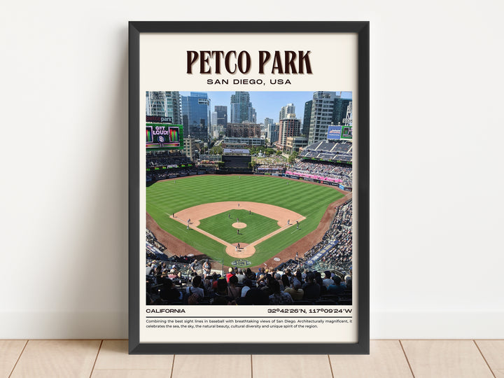 Petco Park Stadium Baseball Retro Wall Art