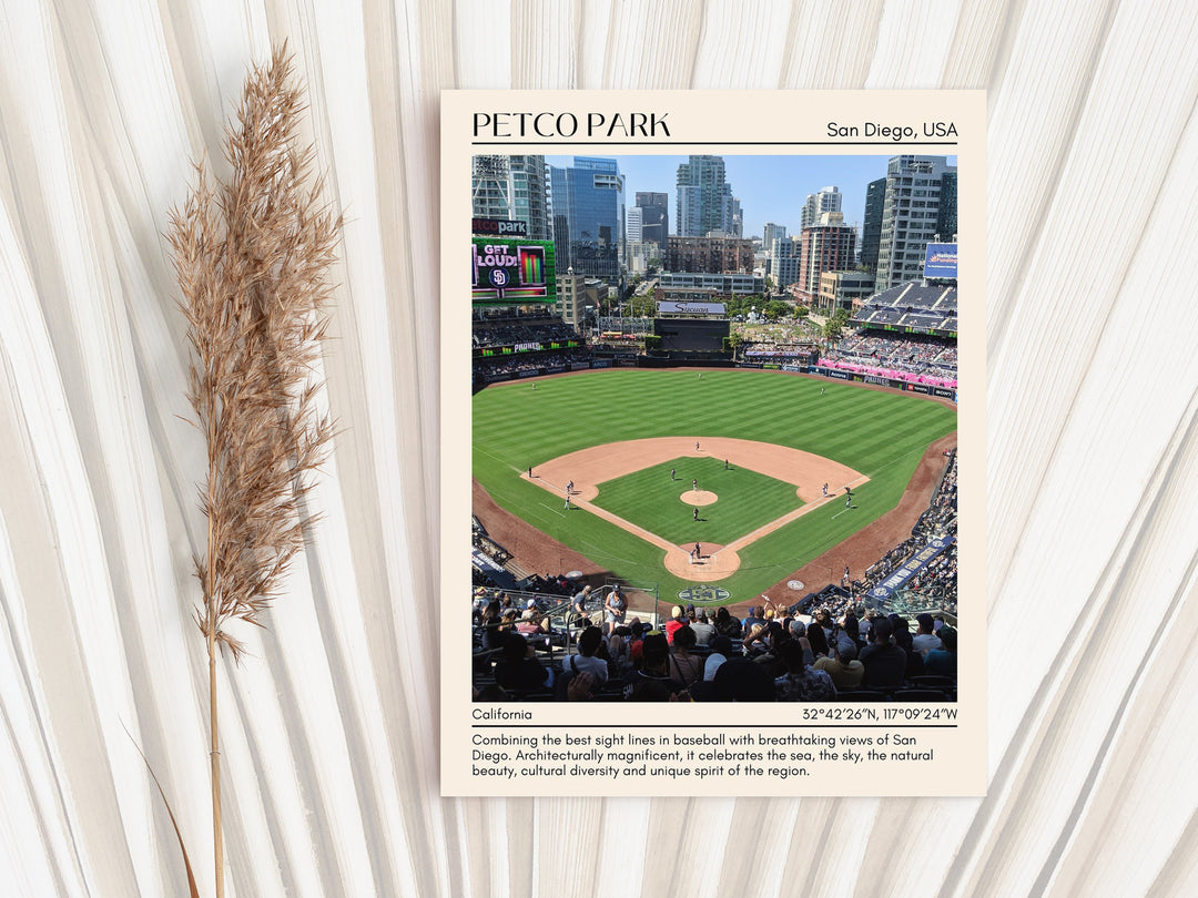 Petco Park Stadium Baseball Minimal Wall Art