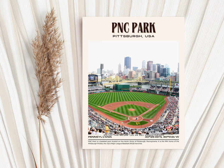 PNC Park Stadium Baseball Retro Wall Art