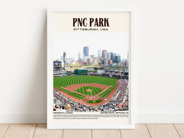 PNC Park Stadium Baseball Retro Wall Art