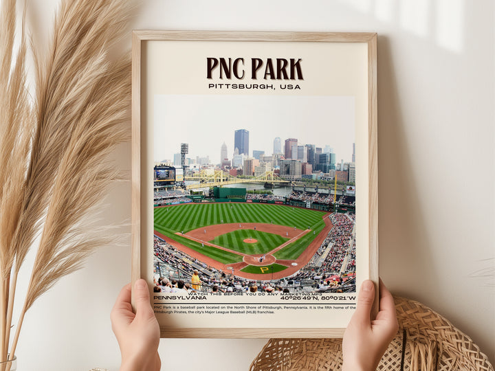 PNC Park Stadium Baseball Retro Wall Art