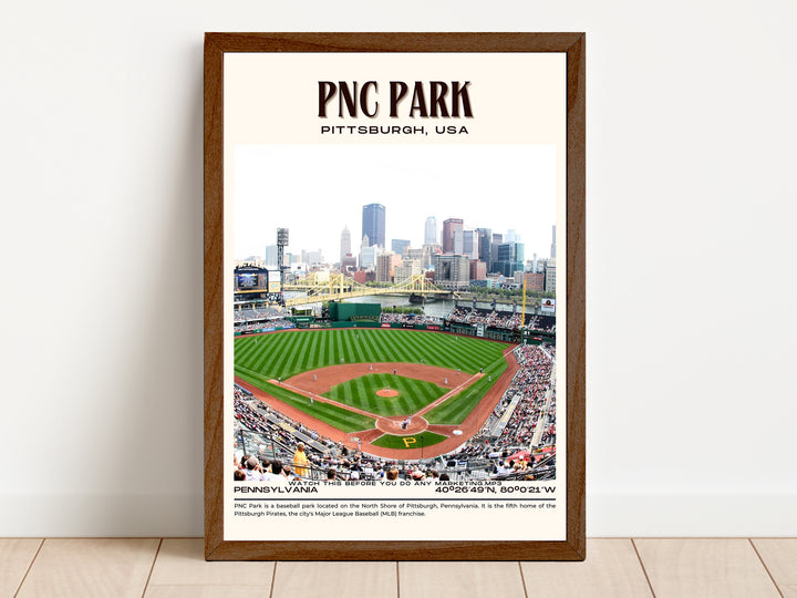 PNC Park Stadium Baseball Retro Wall Art