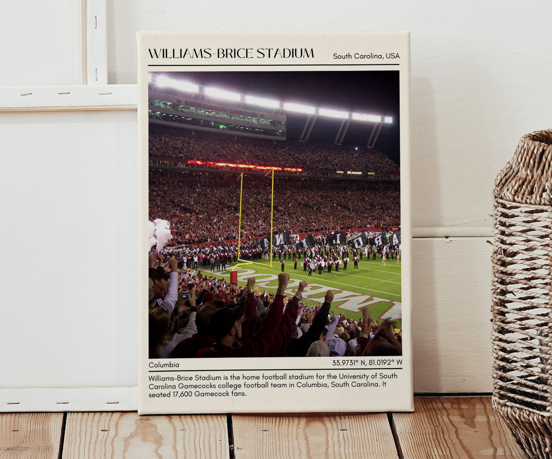 Williams-Brice Stadium Football Minimal Wall Art