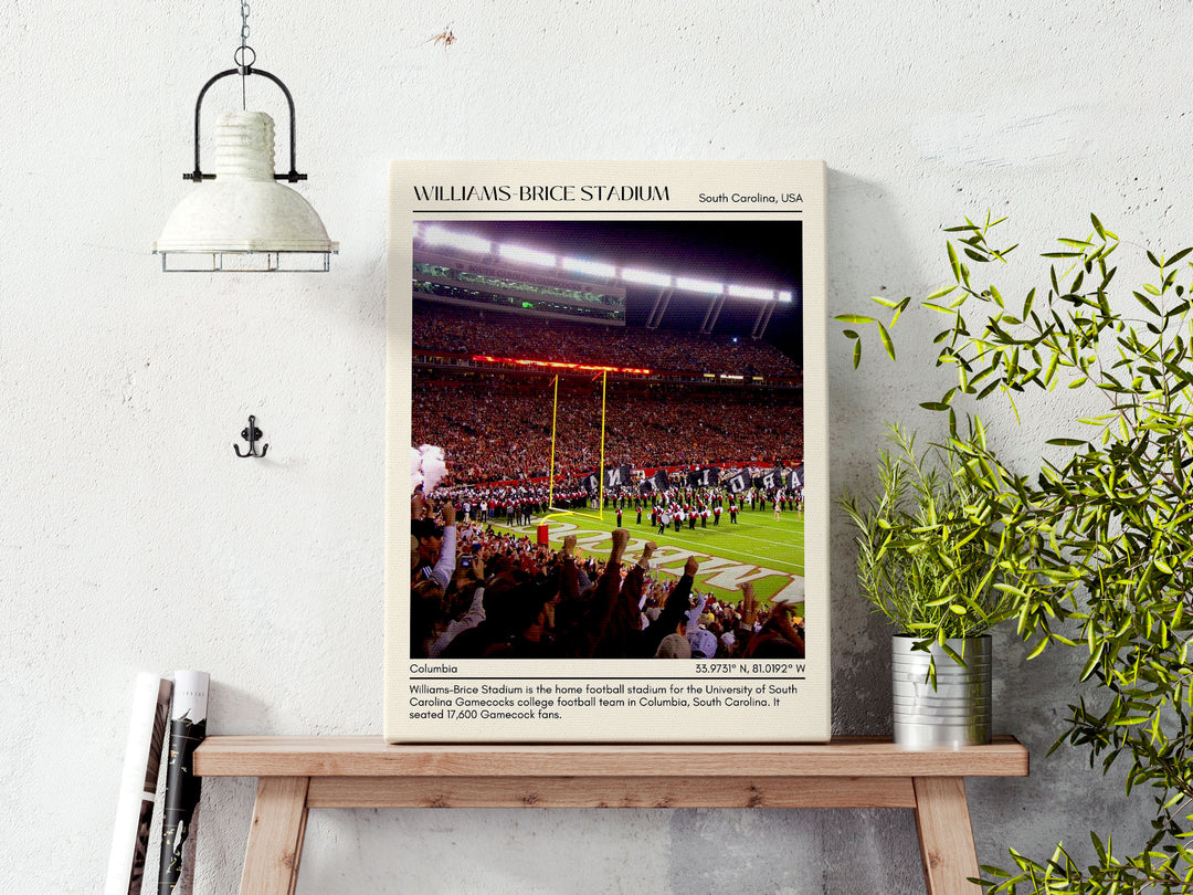 Williams-Brice Stadium Football Minimal Wall Art