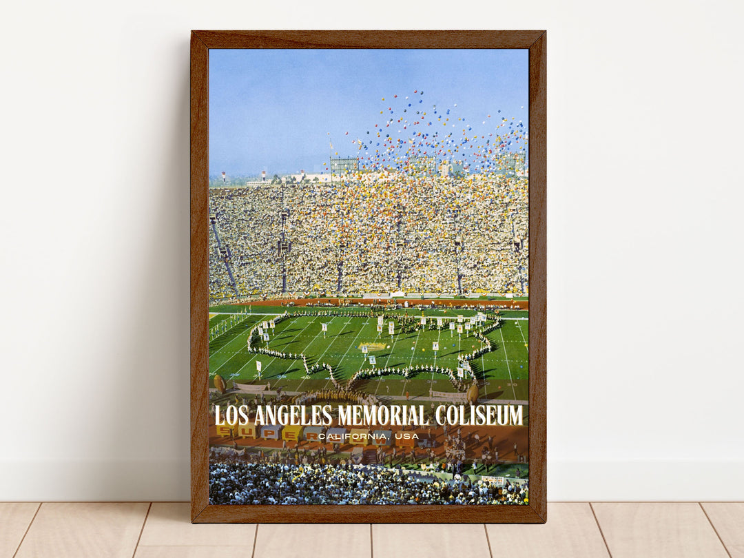 Los Angeles Memorial Coliseum Stadium Football Wall Art