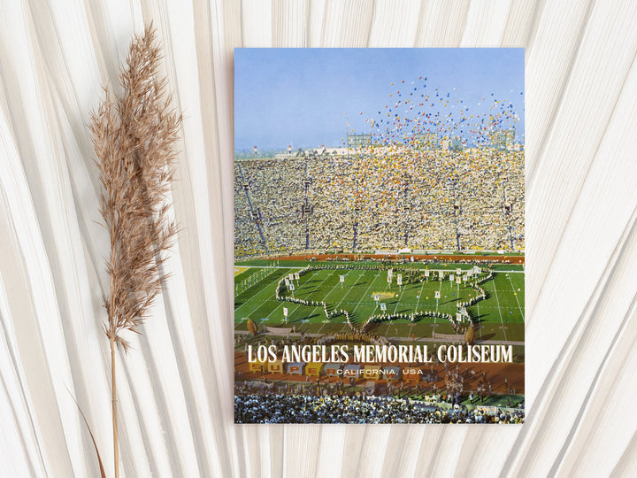 Los Angeles Memorial Coliseum Stadium Football Wall Art