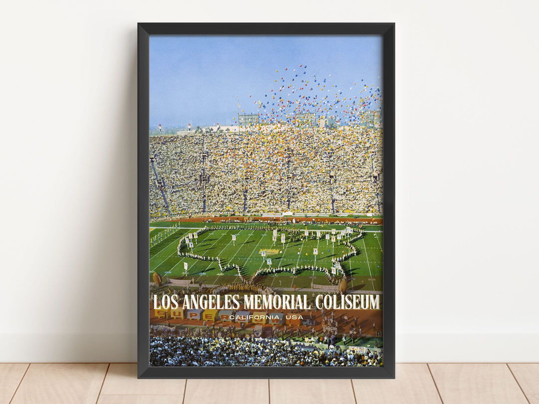 Los Angeles Memorial Coliseum Stadium Football Wall Art