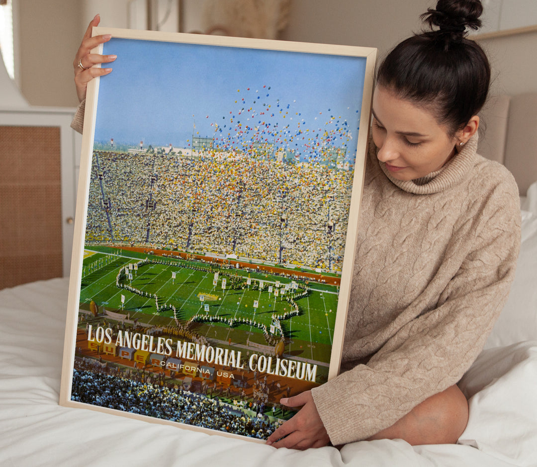 Los Angeles Memorial Coliseum Stadium Football Wall Art