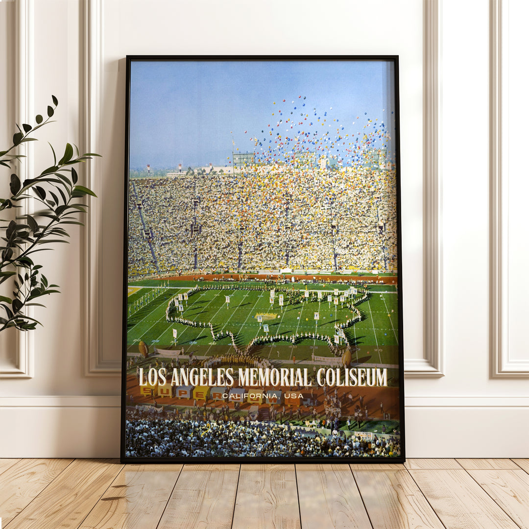 Los Angeles Memorial Coliseum Stadium Football Wall Art