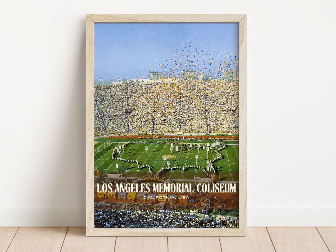 Los Angeles Memorial Coliseum Stadium Football Wall Art