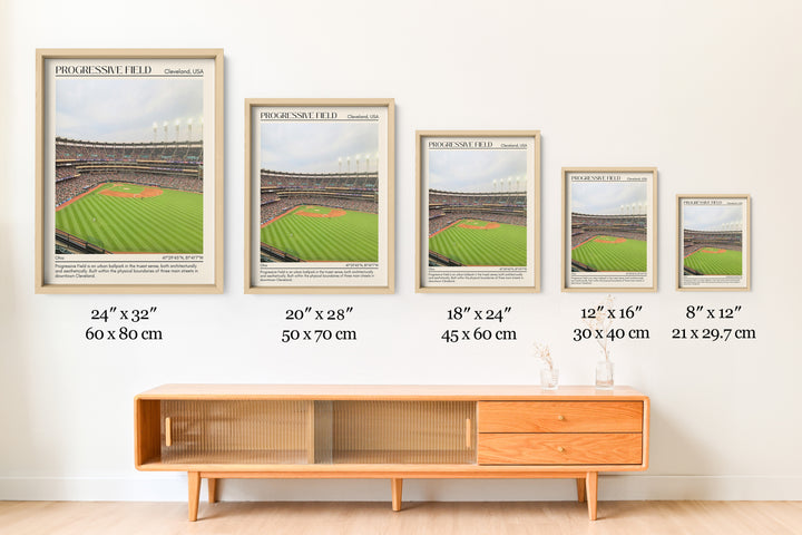 Progressive Field Stadium Baseball Minimal Wall Art