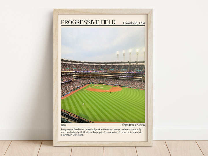 Progressive Field Stadium Baseball Minimal Wall Art