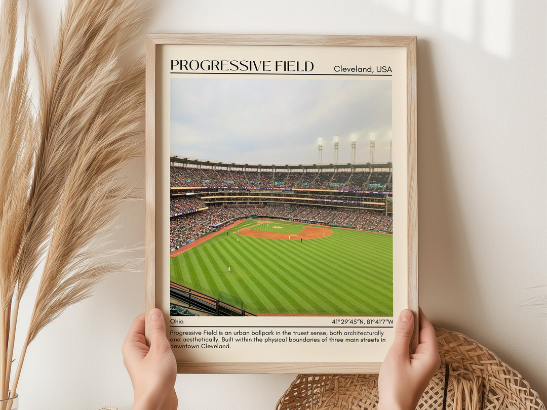 Progressive Field Stadium Baseball Minimal Wall Art