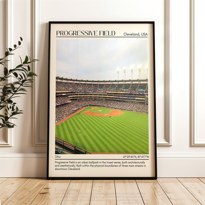 Progressive Field Stadium Baseball Minimal Wall Art