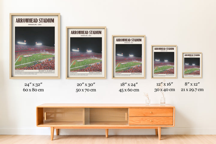 Arrowhead Stadium Football Retro Wall Art