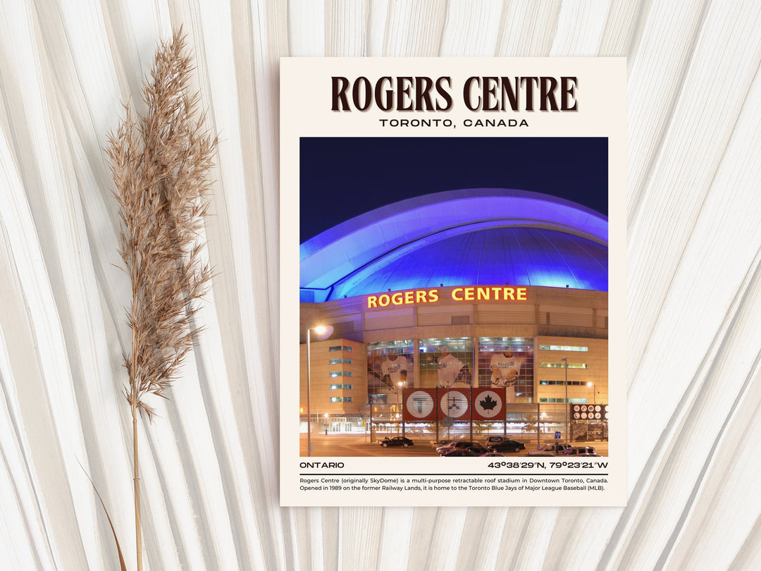 Rogers Centre Stadium Baseball Retro Wall Art