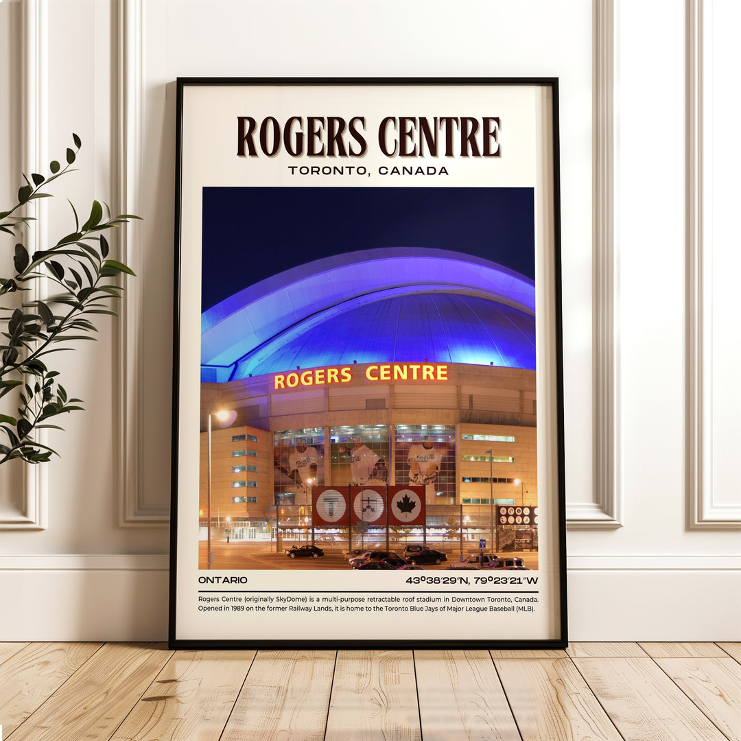 Rogers Centre Stadium Baseball Retro Wall Art