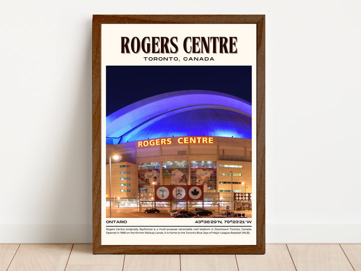 Rogers Centre Stadium Baseball Retro Wall Art