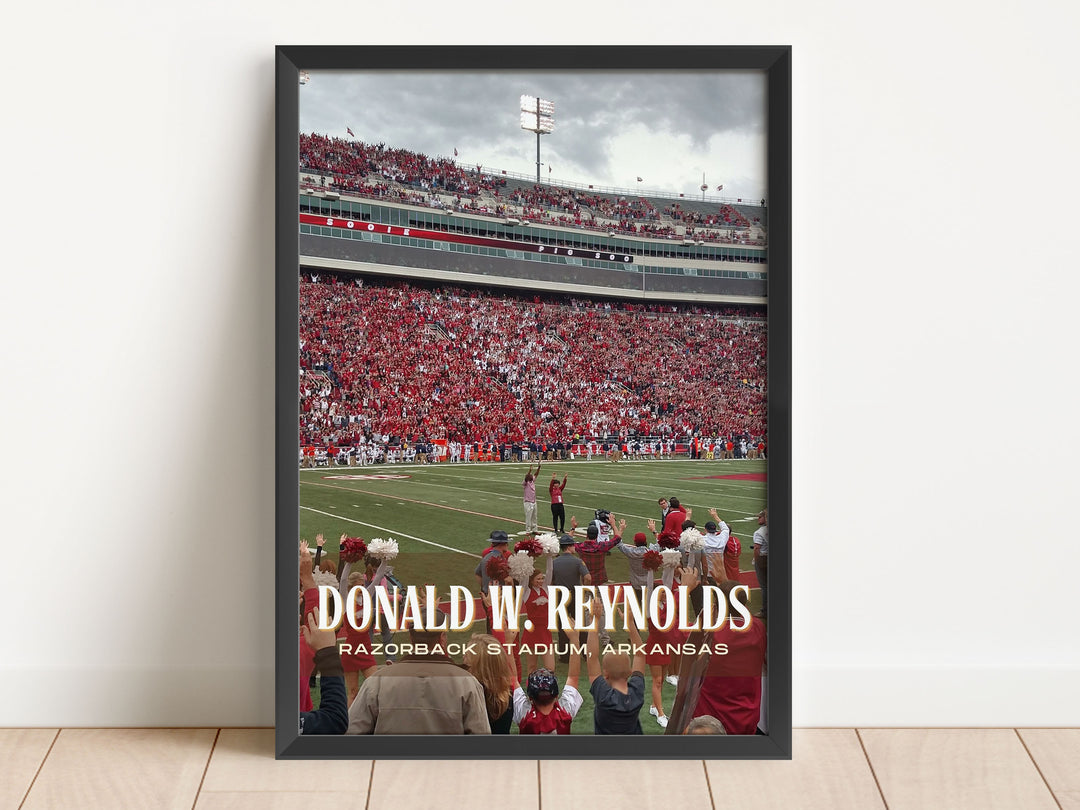 Donald W. Reynolds Razorback Stadium Football Wall Art