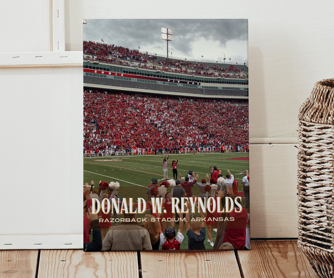 Donald W. Reynolds Razorback Stadium Football Wall Art