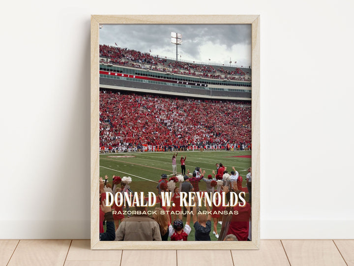 Donald W. Reynolds Razorback Stadium Football Wall Art