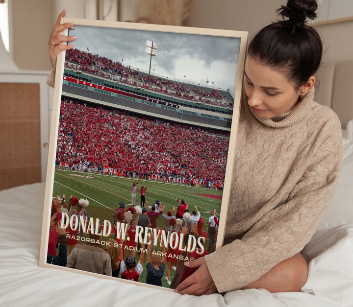 Donald W. Reynolds Razorback Stadium Football Wall Art