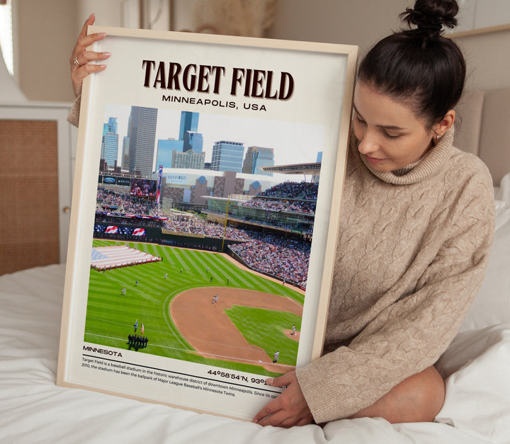 Target Field Stadium Baseball Retro Wall Art