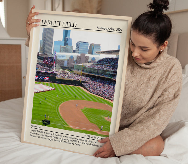 Target Field Stadium Baseball Minimal Wall Art