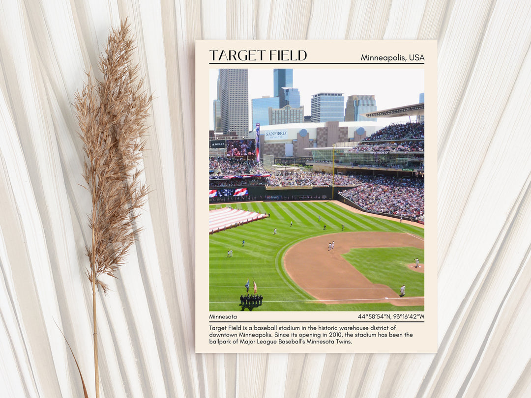 Target Field Stadium Baseball Minimal Wall Art