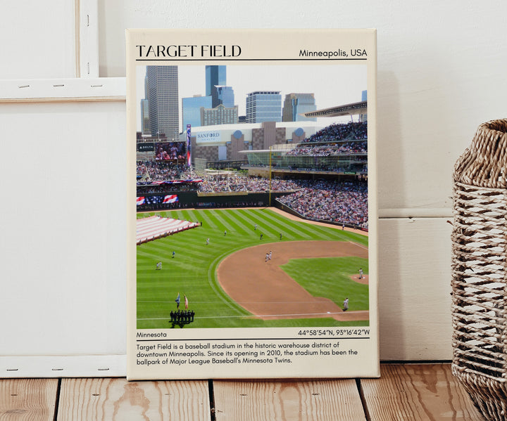 Target Field Stadium Baseball Minimal Wall Art