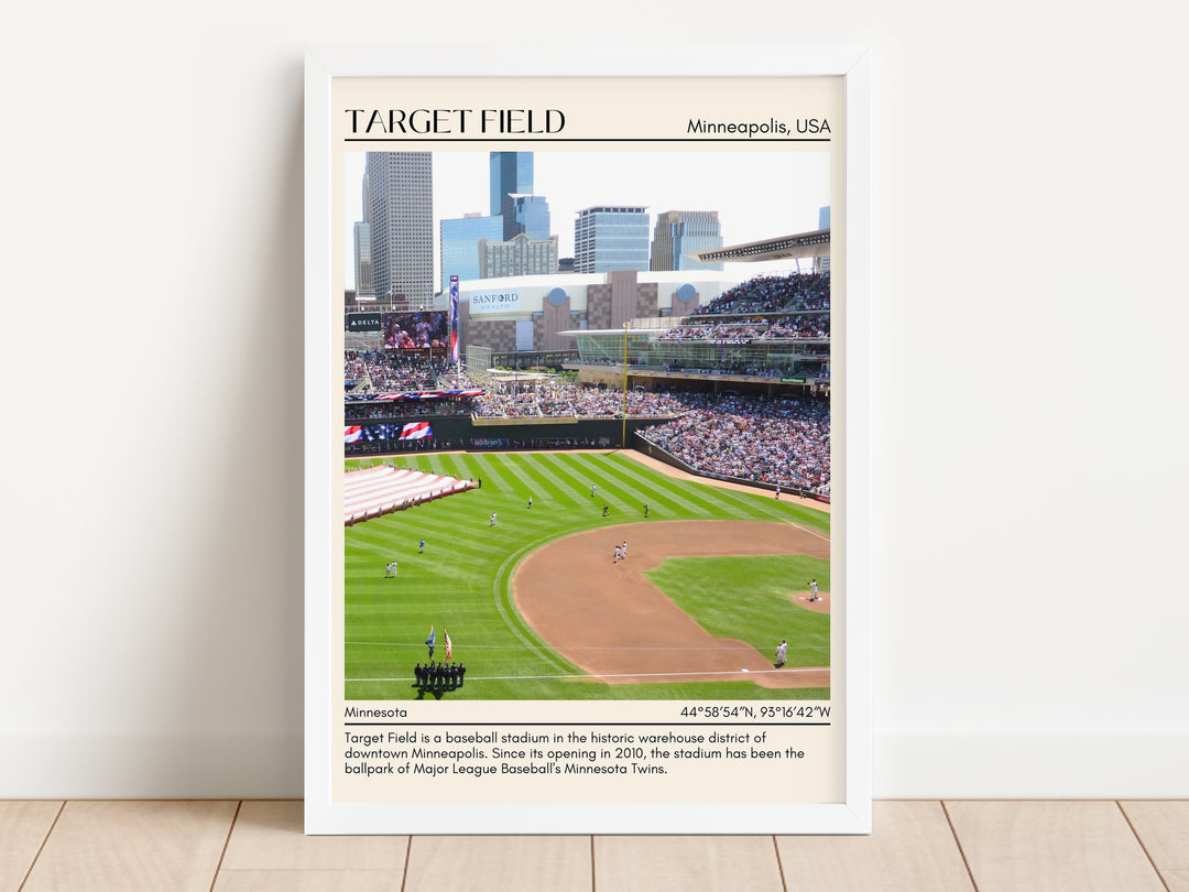 Target Field Stadium Baseball Minimal Wall Art