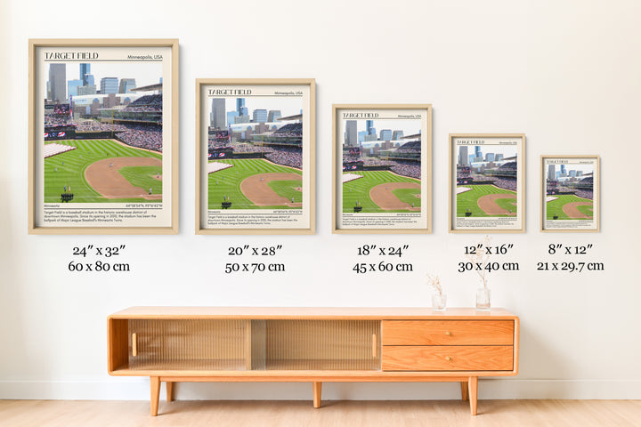 Target Field Stadium Baseball Minimal Wall Art