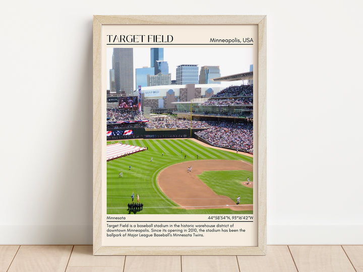 Target Field Stadium Baseball Minimal Wall Art