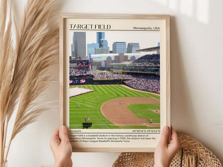 Target Field Stadium Baseball Minimal Wall Art