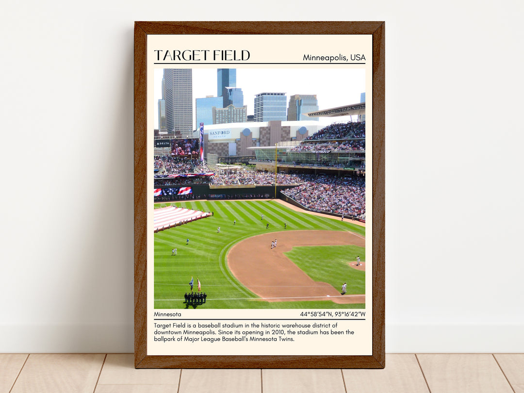 Target Field Stadium Baseball Minimal Wall Art