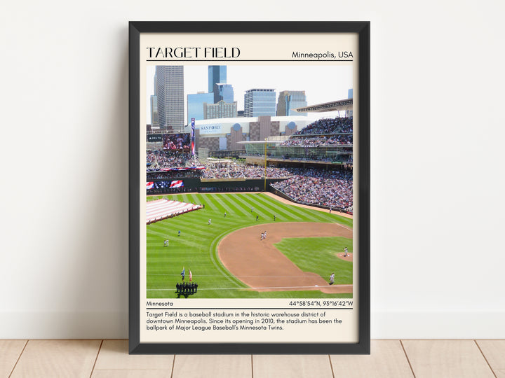 Target Field Stadium Baseball Minimal Wall Art