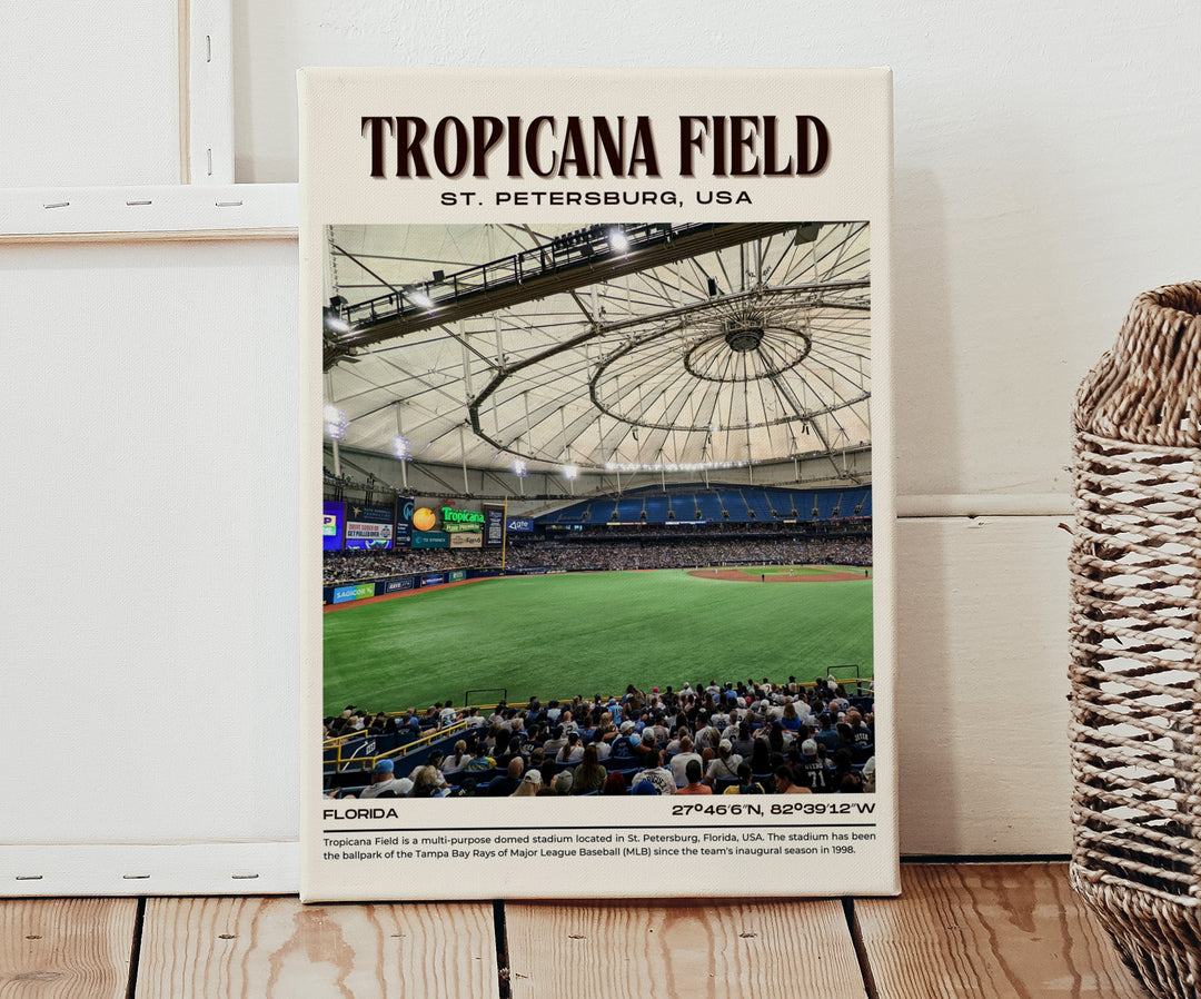 Tropicana Field Stadium Baseball Retro Wall Art