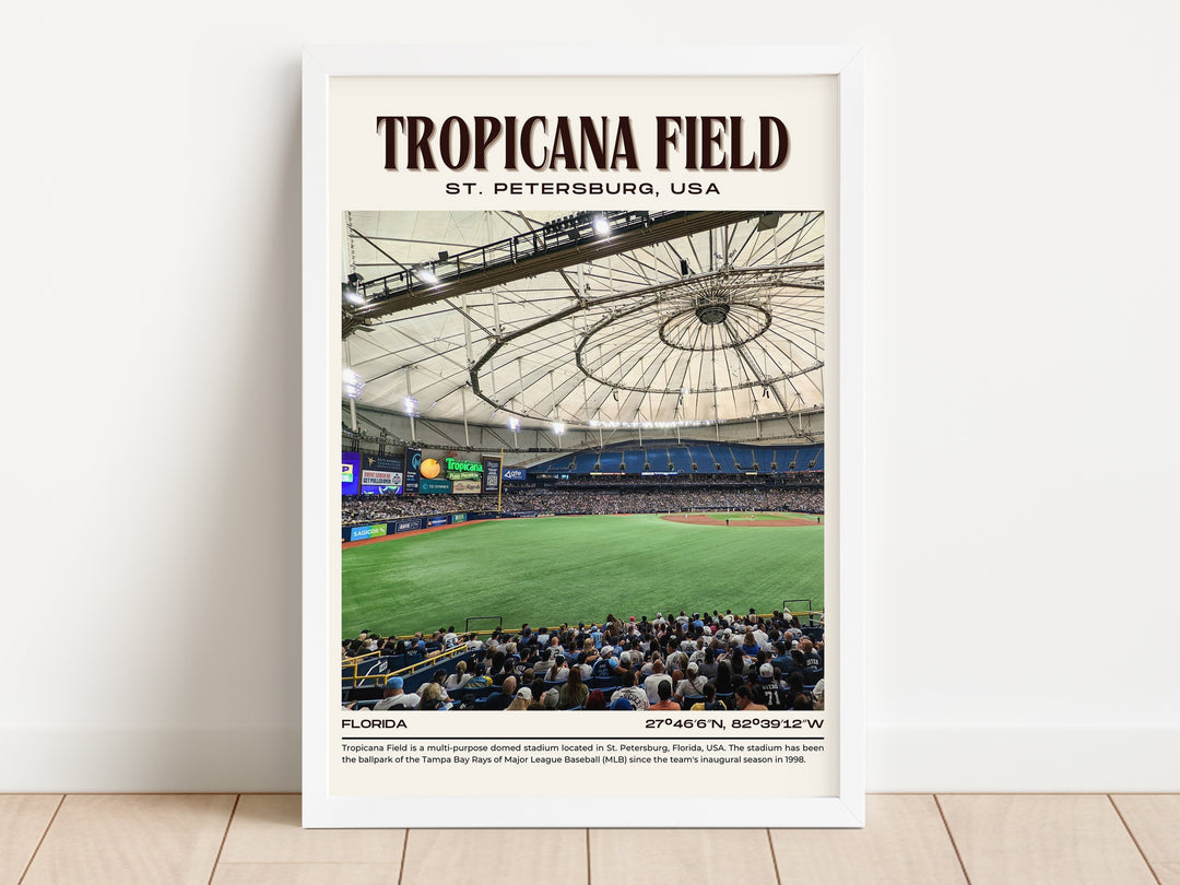 Tropicana Field Stadium Baseball Retro Wall Art