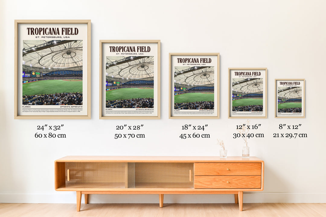 Tropicana Field Stadium Baseball Retro Wall Art