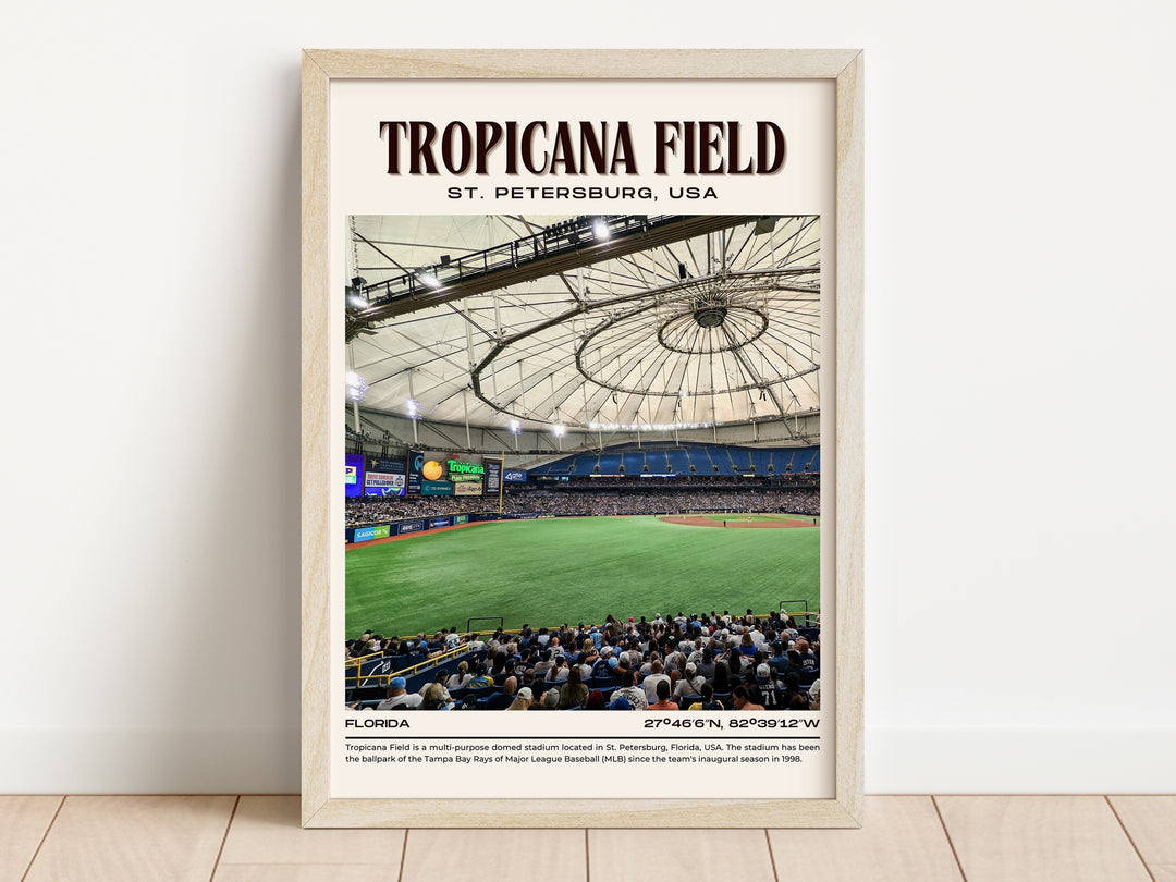 Tropicana Field Stadium Baseball Retro Wall Art