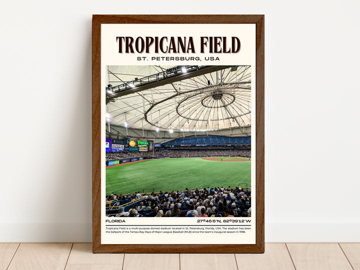 Tropicana Field Stadium Baseball Retro Wall Art