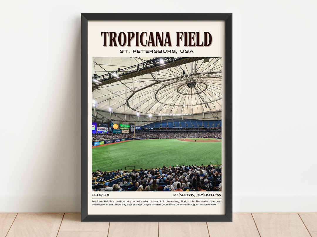 Tropicana Field Stadium Baseball Retro Wall Art