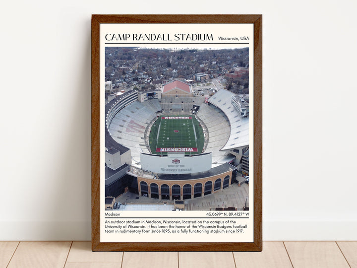 Camp Randall Stadium Football Minimal Wall Art