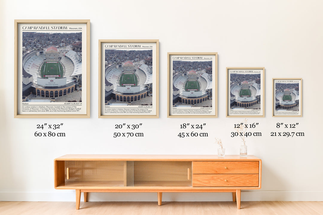 Camp Randall Stadium Football Minimal Wall Art