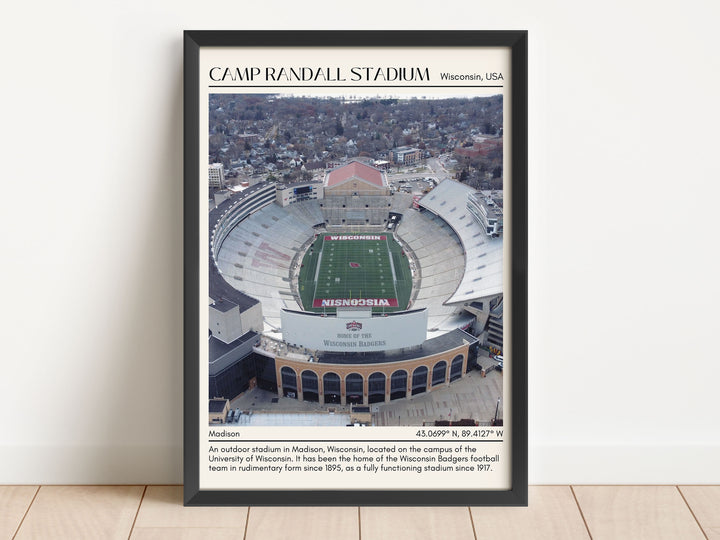 Camp Randall Stadium Football Minimal Wall Art