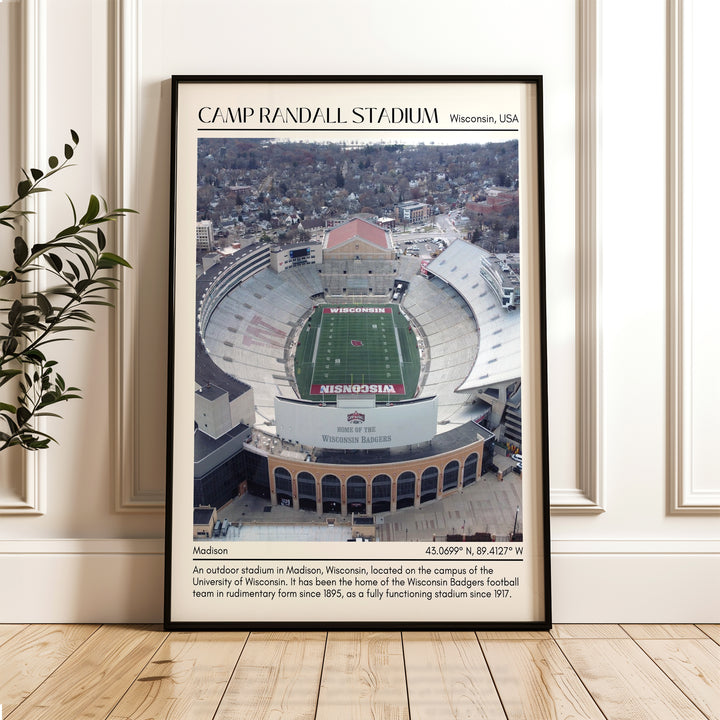 Camp Randall Stadium Football Minimal Wall Art