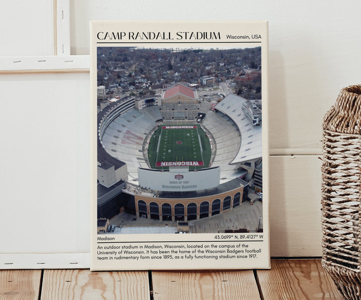 Camp Randall Stadium Football Minimal Wall Art