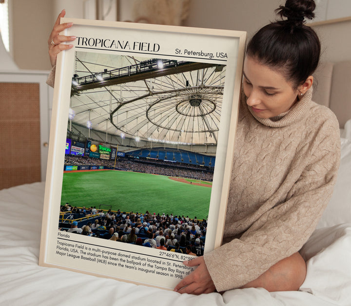 Tropicana Field Stadium Baseball Minimal Wall Art