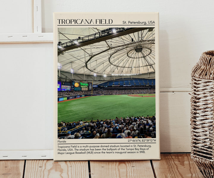 Tropicana Field Stadium Baseball Minimal Wall Art